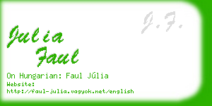 julia faul business card